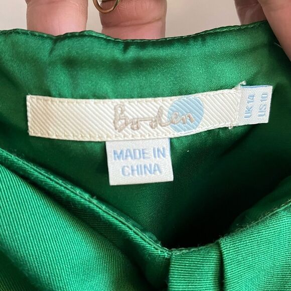 Boden Kelly Green Empire Waist Sundress sz 10 - Picture 3 of 5